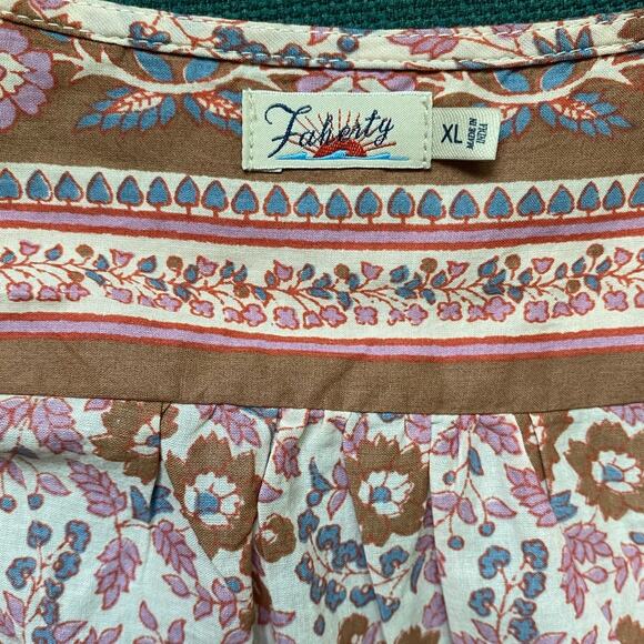 Faherty Orinda Floral Print Organic Cotton Maxi Dress Women's XL - Picture 10 of 10